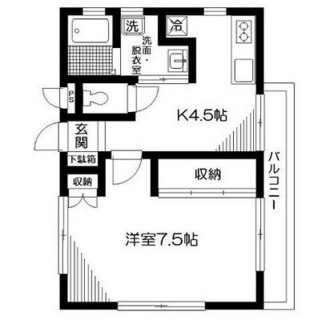 東京都目黒区下目黒２丁目 賃貸マンション 1K