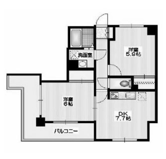 東京都目黒区東山２丁目 賃貸マンション 2DK